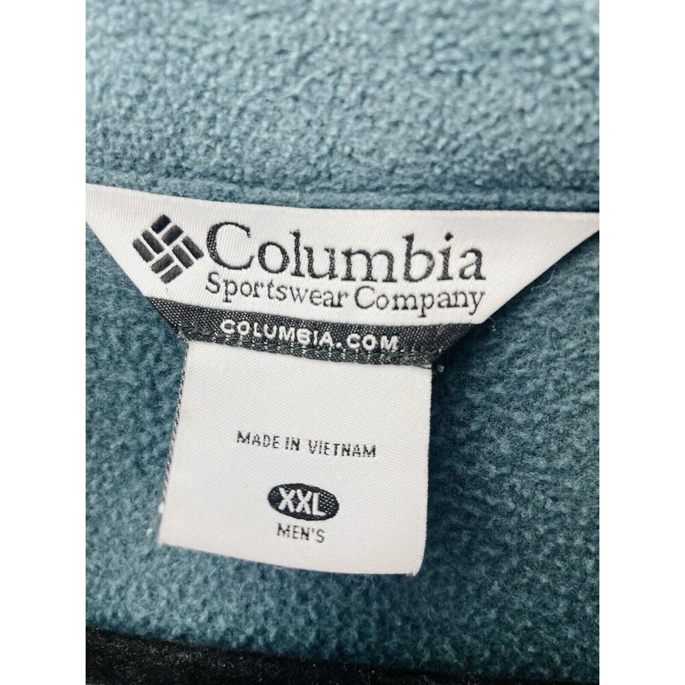 Columbia Men's XXL Long Sleeve Full Zip Up Mock Neck Jacket Green - Picture 3 of 16